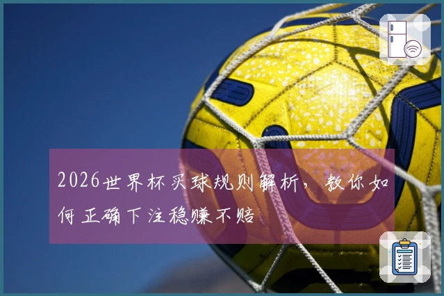 2026世界杯买球规则解析，教你如何正确下注稳赚不赔
